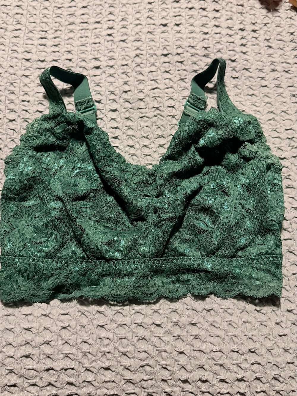 Cosabella Forest Green Lace Bralette Camisole